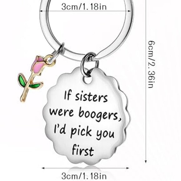 Bag Charm Key Chain💗If Sisters were Boogers🩷 - Picture 4 of 6
